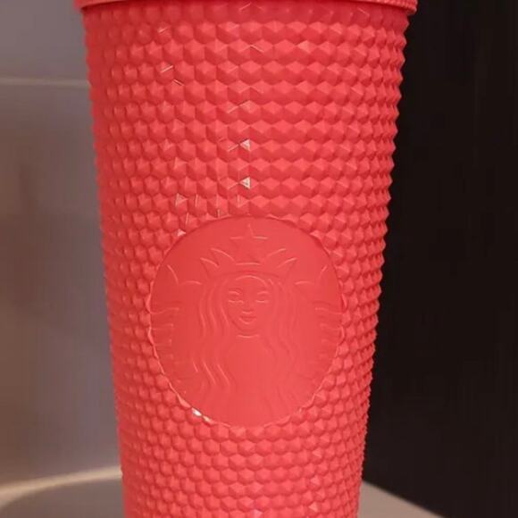 Starbucks PINK DRAGONFRUIT Studded Bling Cold Cup- Venti/24oz -Summer 2022 -NEW! - Picture 2 of 2